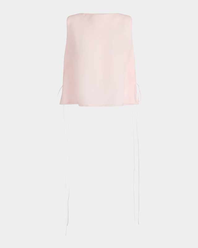 Siggi Side-Tie Silk Sleeveless Top
